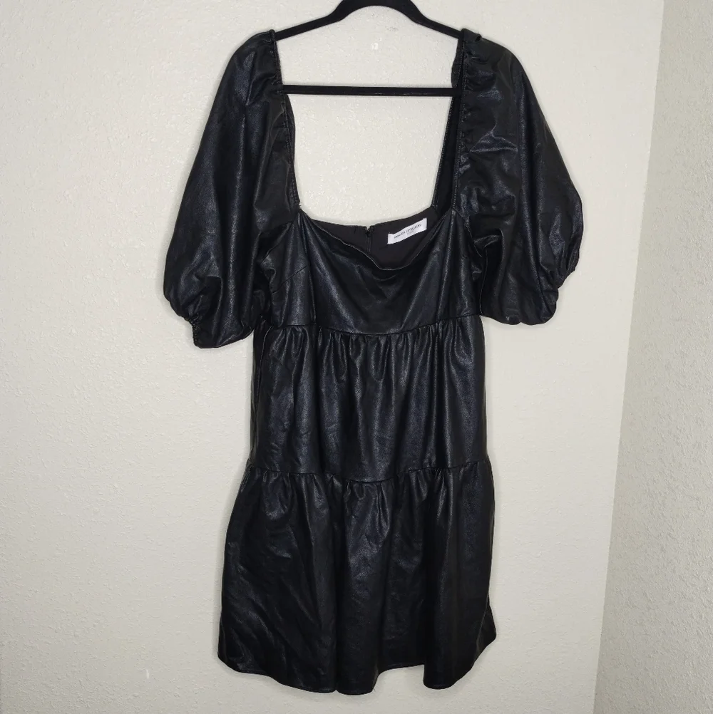 Amanda Uprichard Faux Leather Maisie Dress Women's Size XL